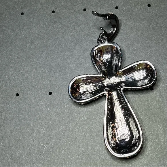 Real Collectibles by Adrienne Pave Cross Pendant with Chain - Picture 6 of 6